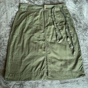 Joe Fresh Green Pencil Skirt with Tie Front